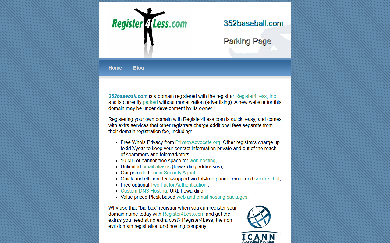 352baseball.com screenshot