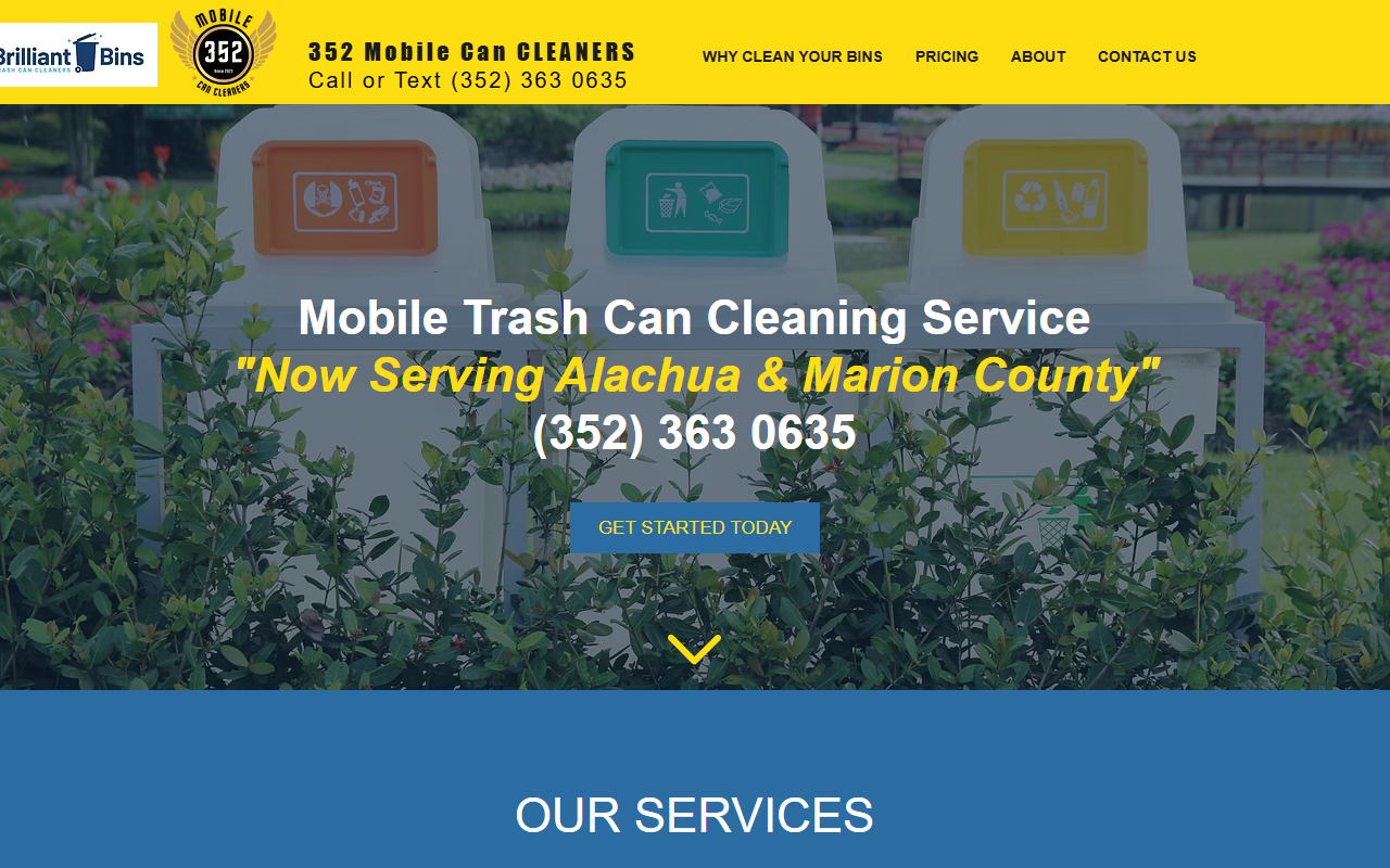 352cancleaners.com screenshot