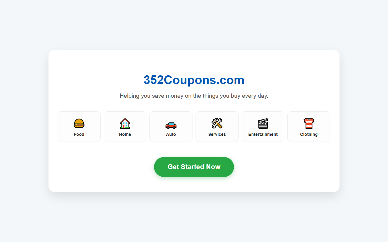 352coupons.com screenshot