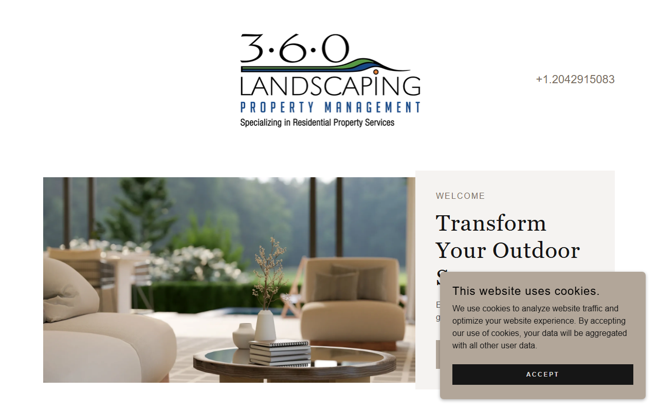 360-landscaping.com screenshot