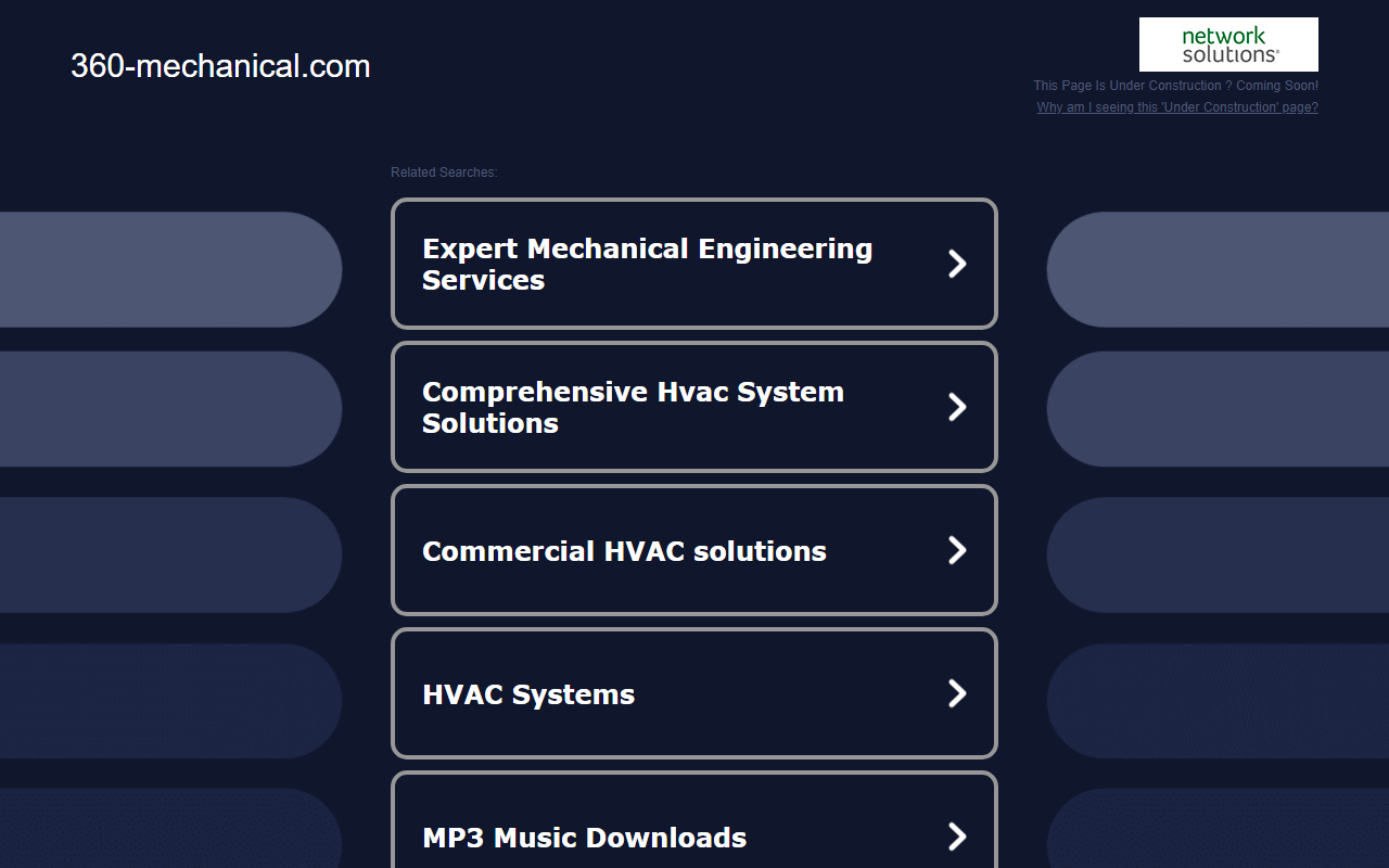 360-mechanical.com screenshot