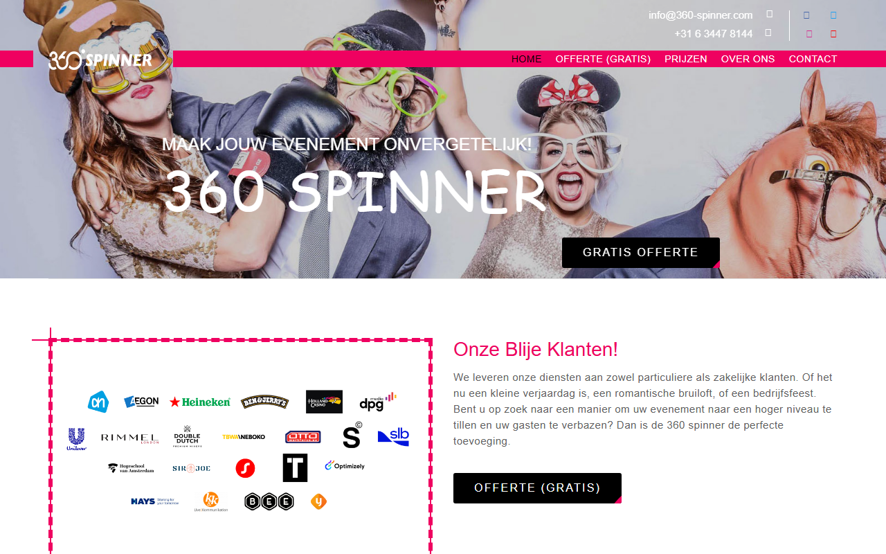 360-spinner.com screenshot