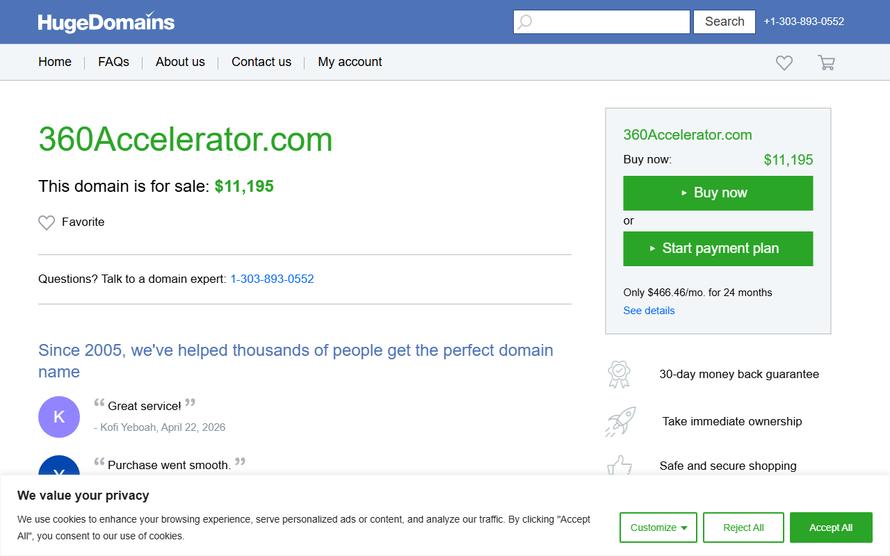 360accelerator.com screenshot