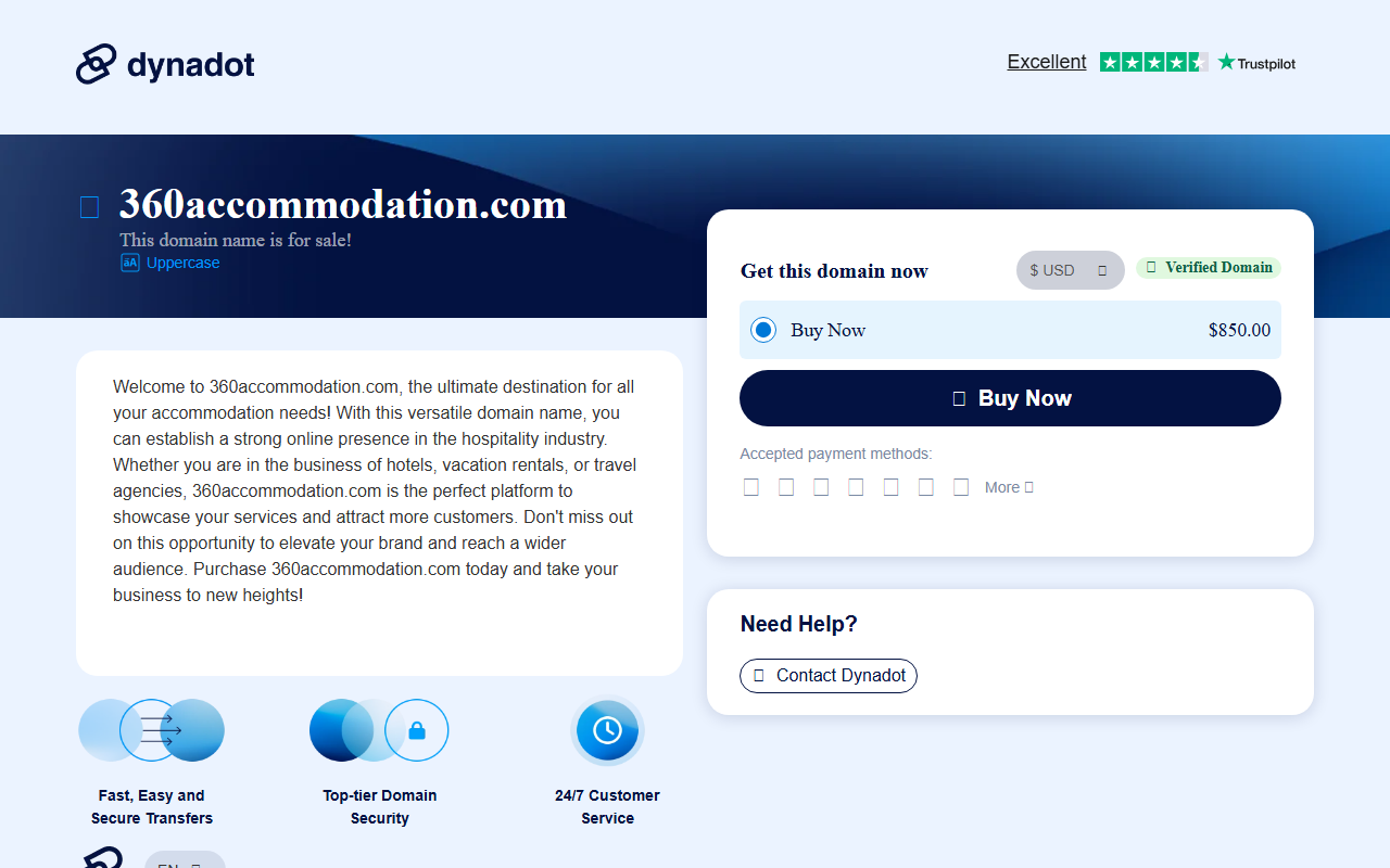 360accommodation.com screenshot