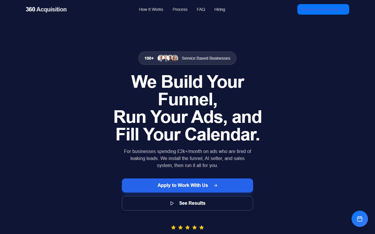 360acquisition.com screenshot