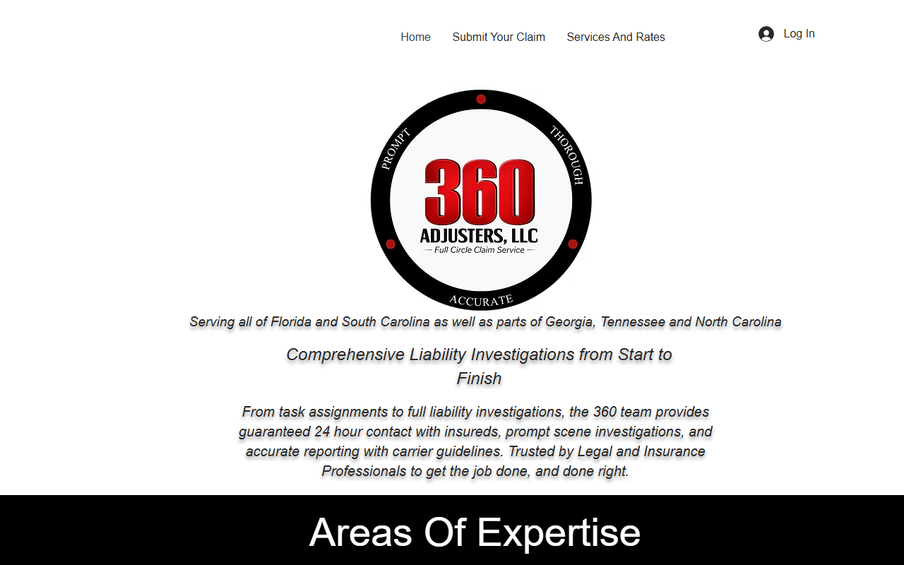 360adjusters.com screenshot
