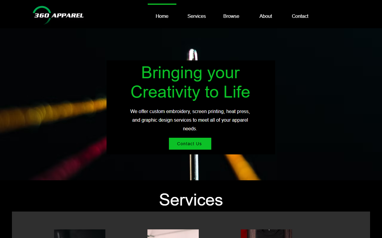 360apparelstore.com screenshot