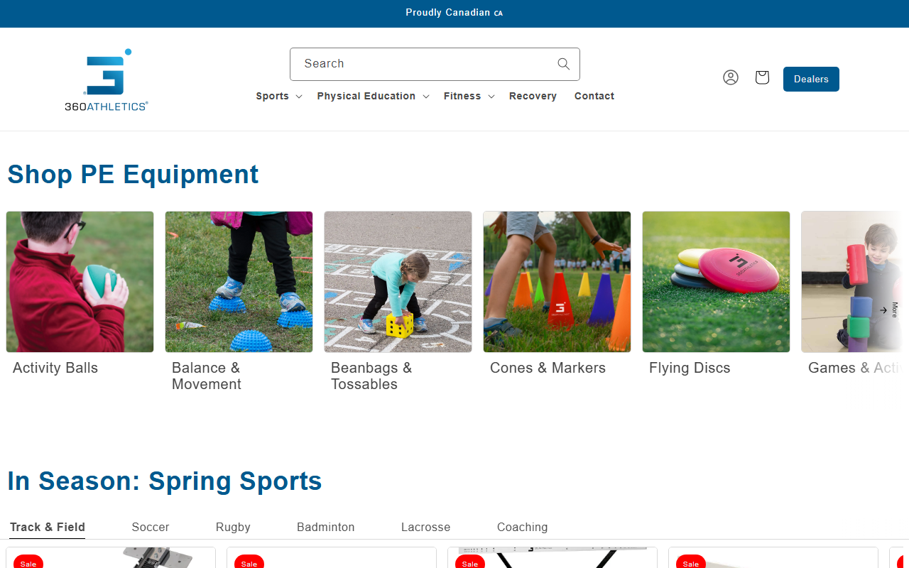 360athletics.com screenshot
