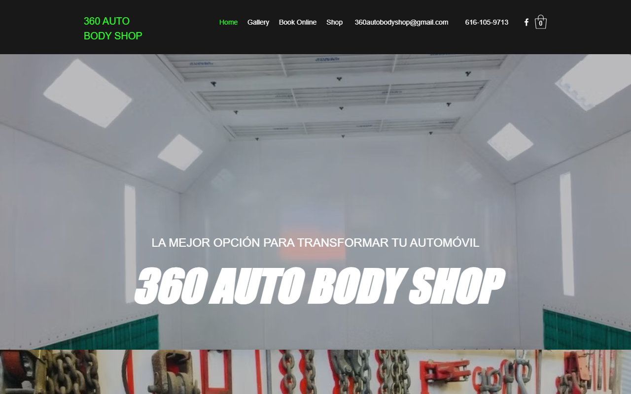 360autobodyshop.com screenshot