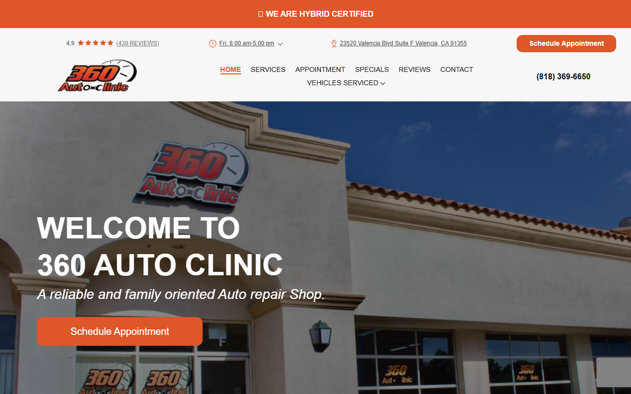 360autoclinic.com screenshot
