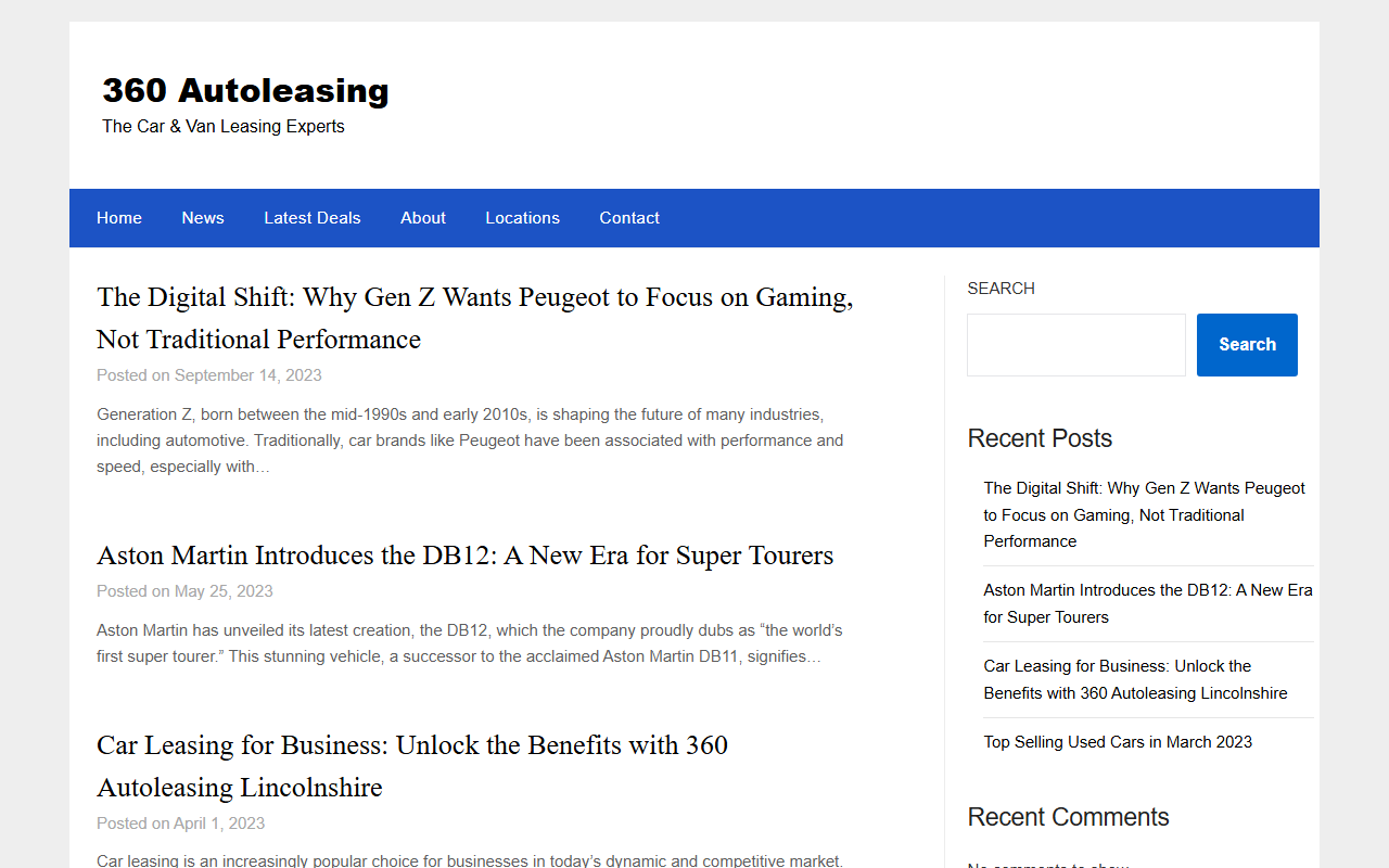 360autoleasing.com screenshot
