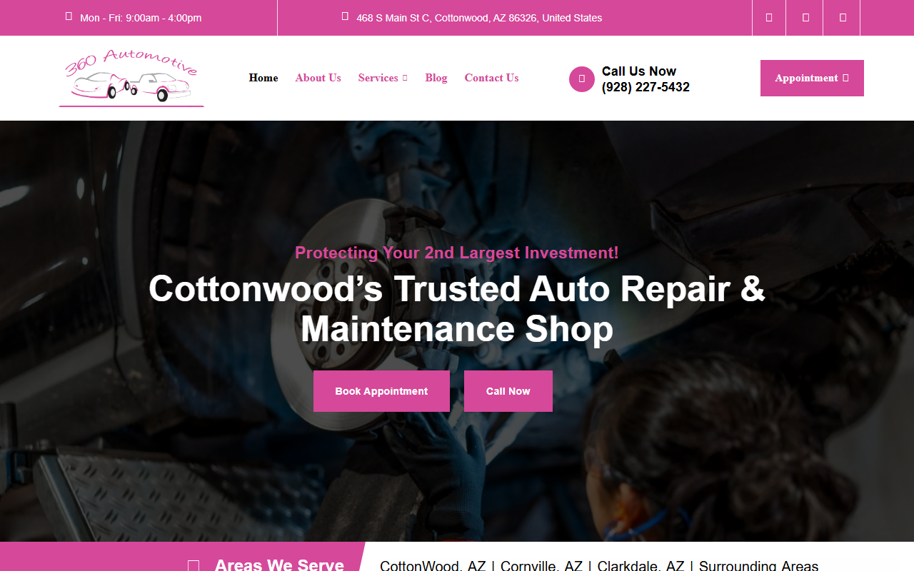 360automotiveaz.com screenshot