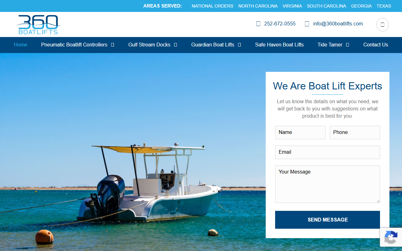 360boatlifts.com screenshot
