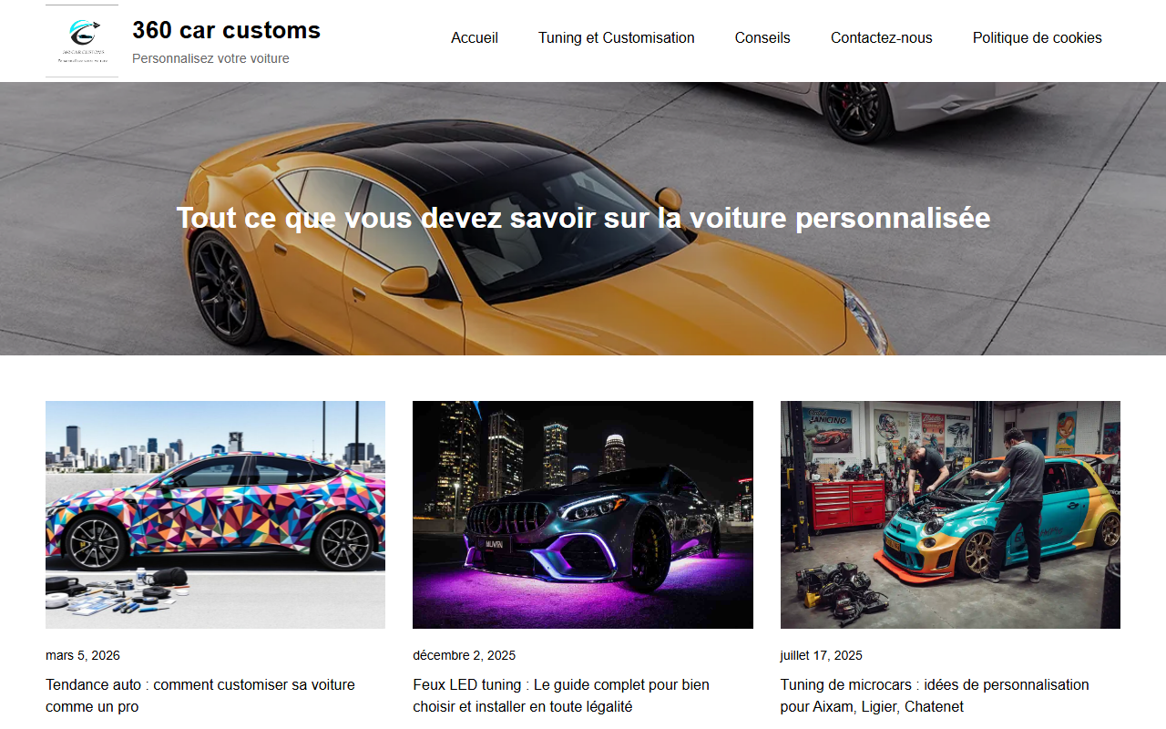 360carcustoms.com screenshot