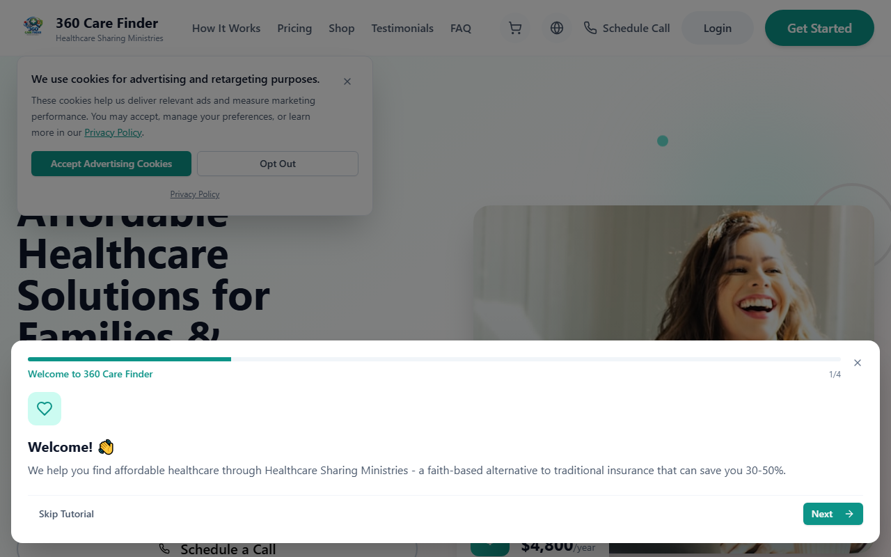 360carefinder.com screenshot