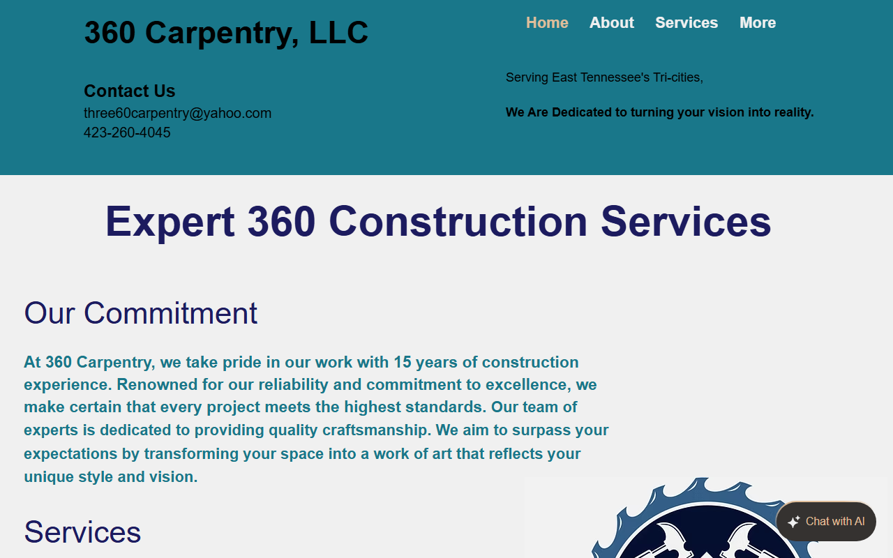 360carpentrytn.com screenshot