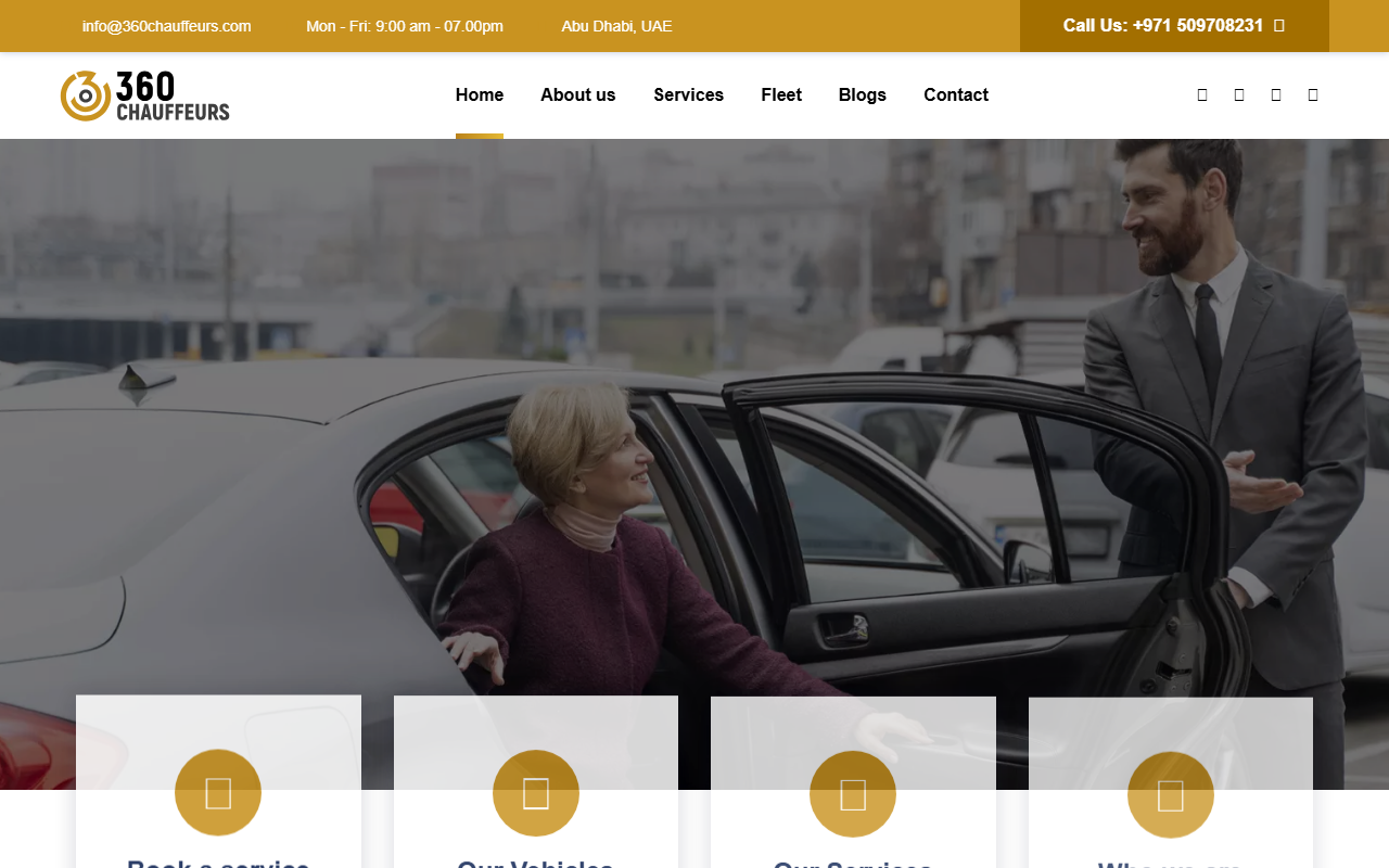 360chauffeurs.com screenshot