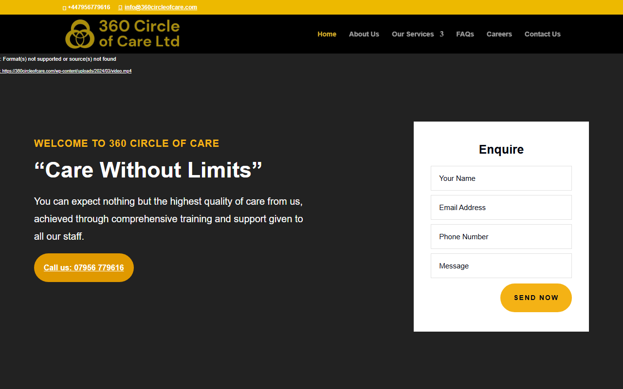 360circleofcare.com screenshot