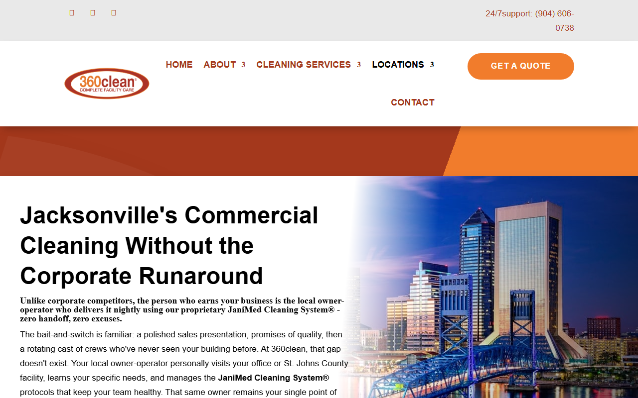 360cleanjax.com screenshot
