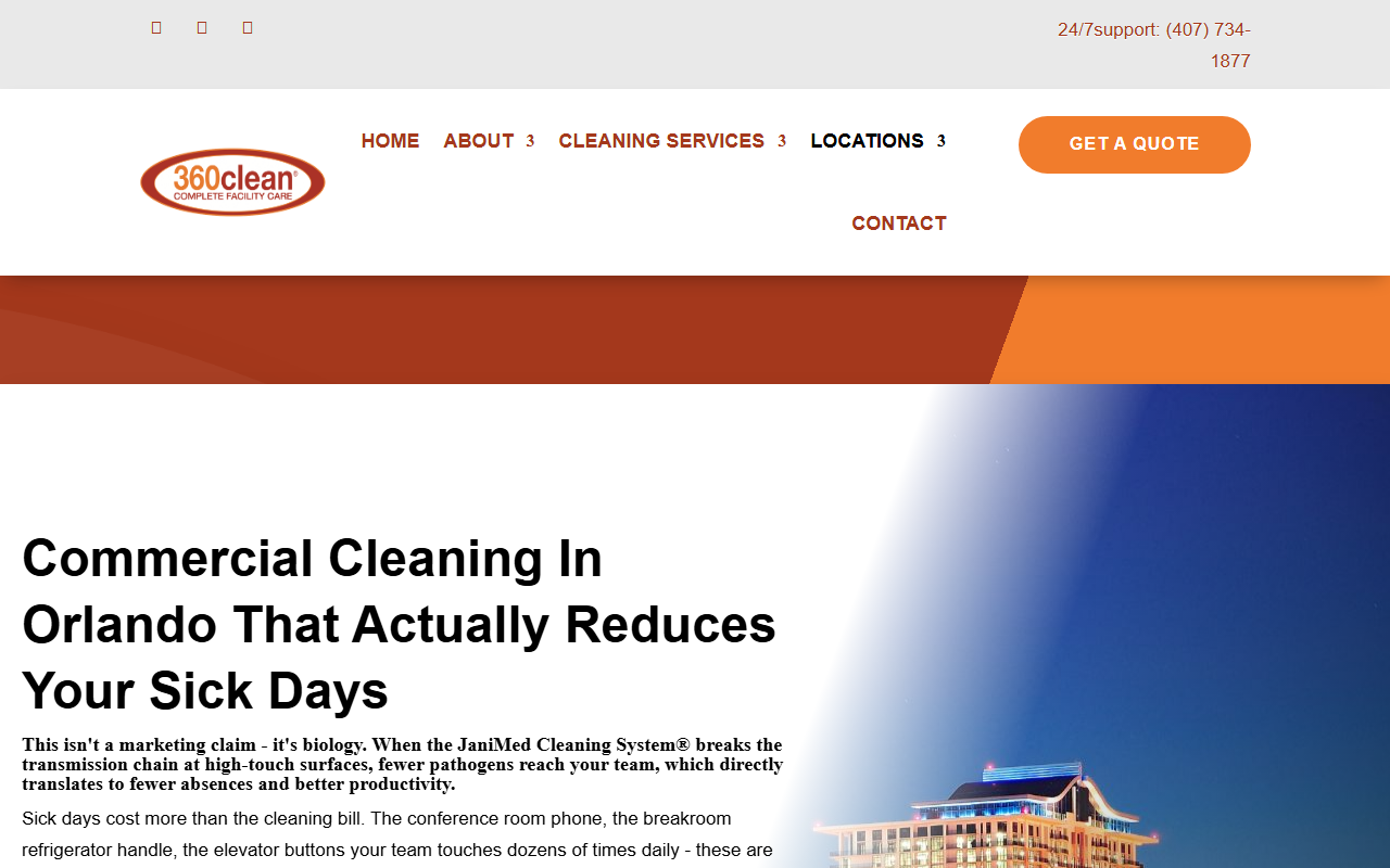 360cleanorlando.com screenshot