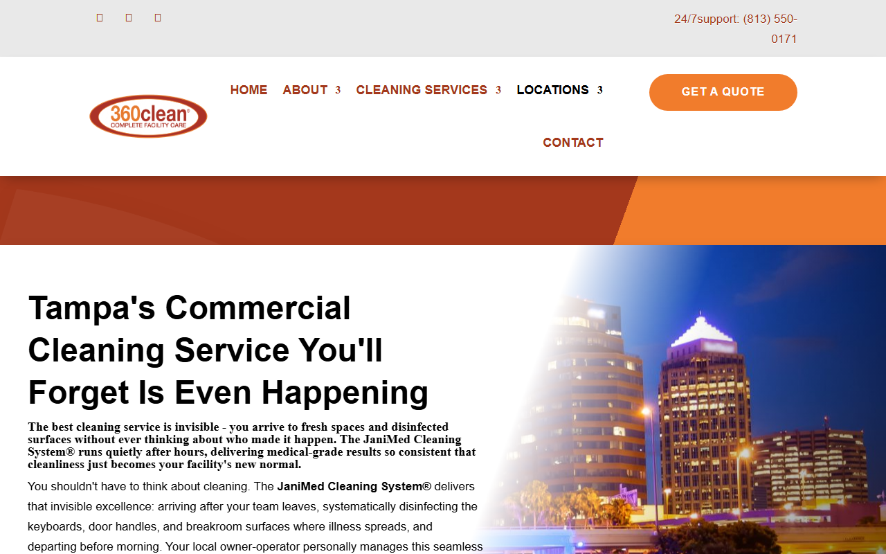 360cleantampa.com screenshot