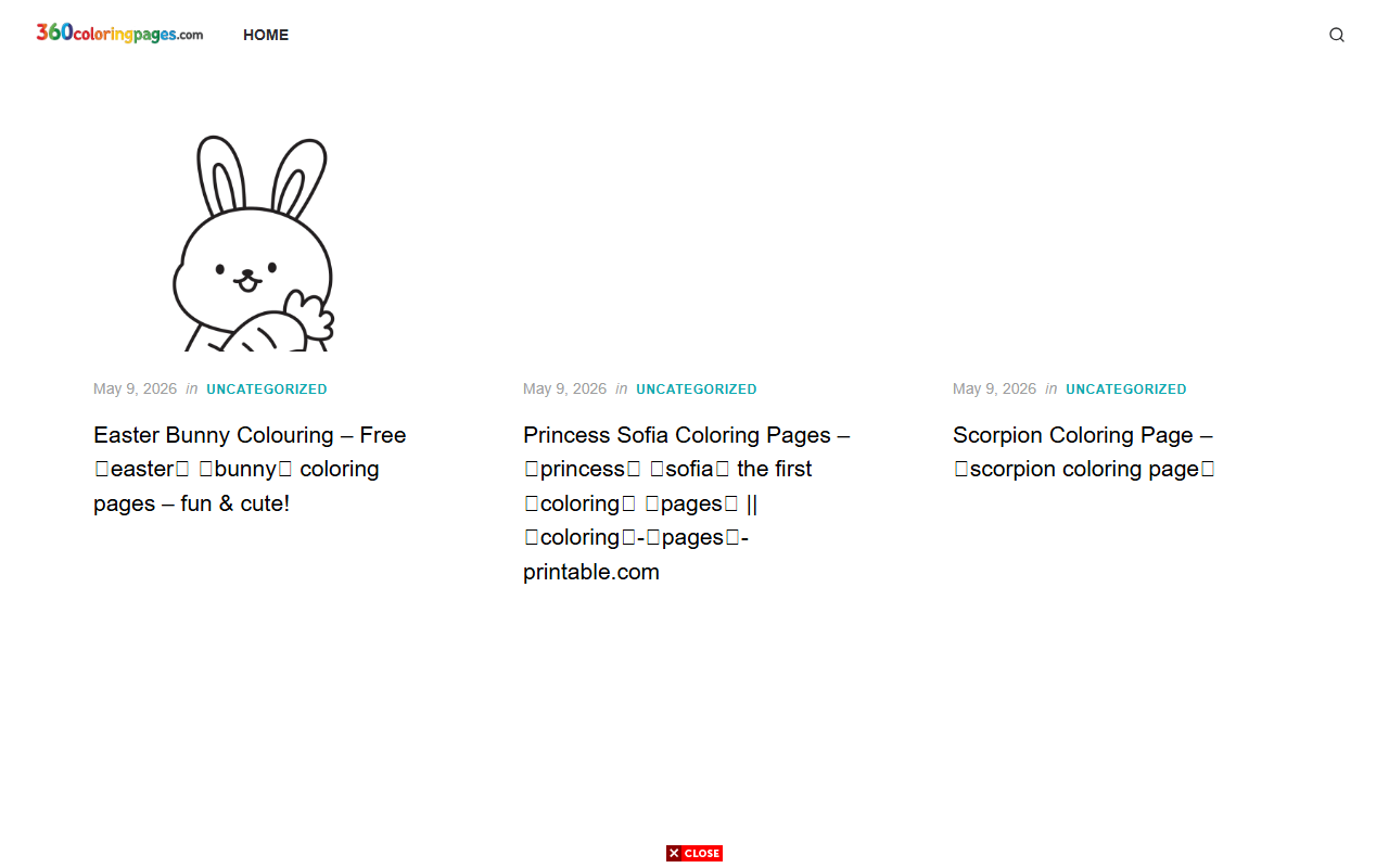 360coloringpages.com screenshot