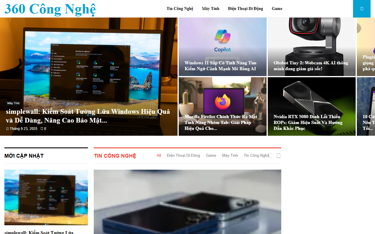 360congnghe.com screenshot