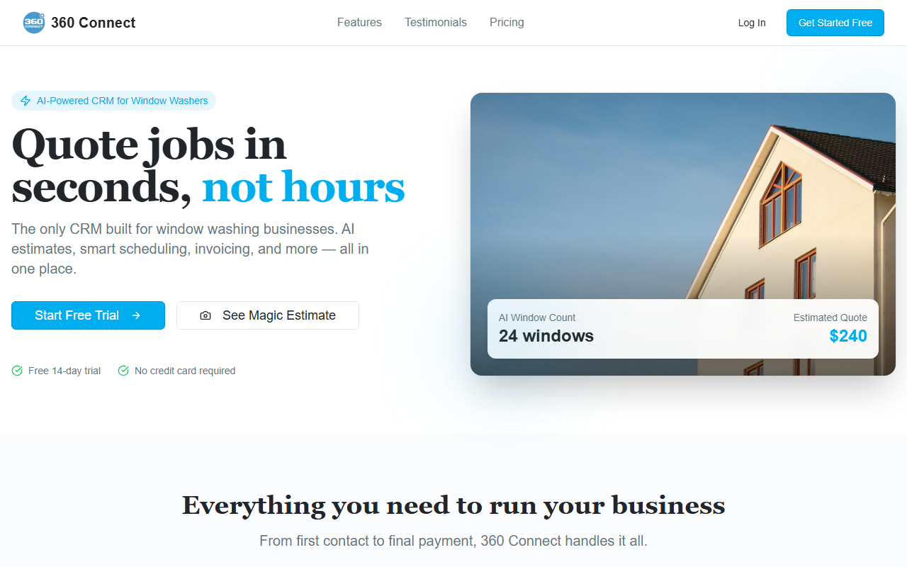 360connectcrm.com screenshot