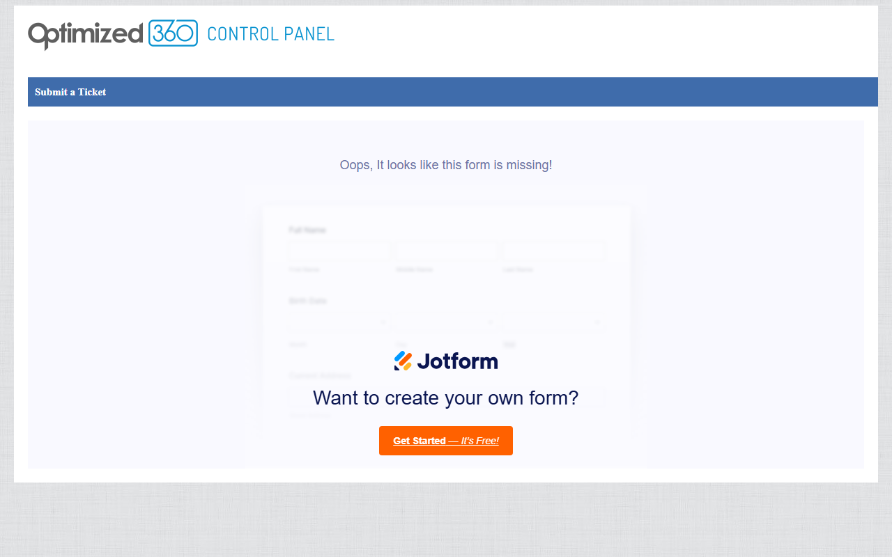 360controlpanel.com screenshot