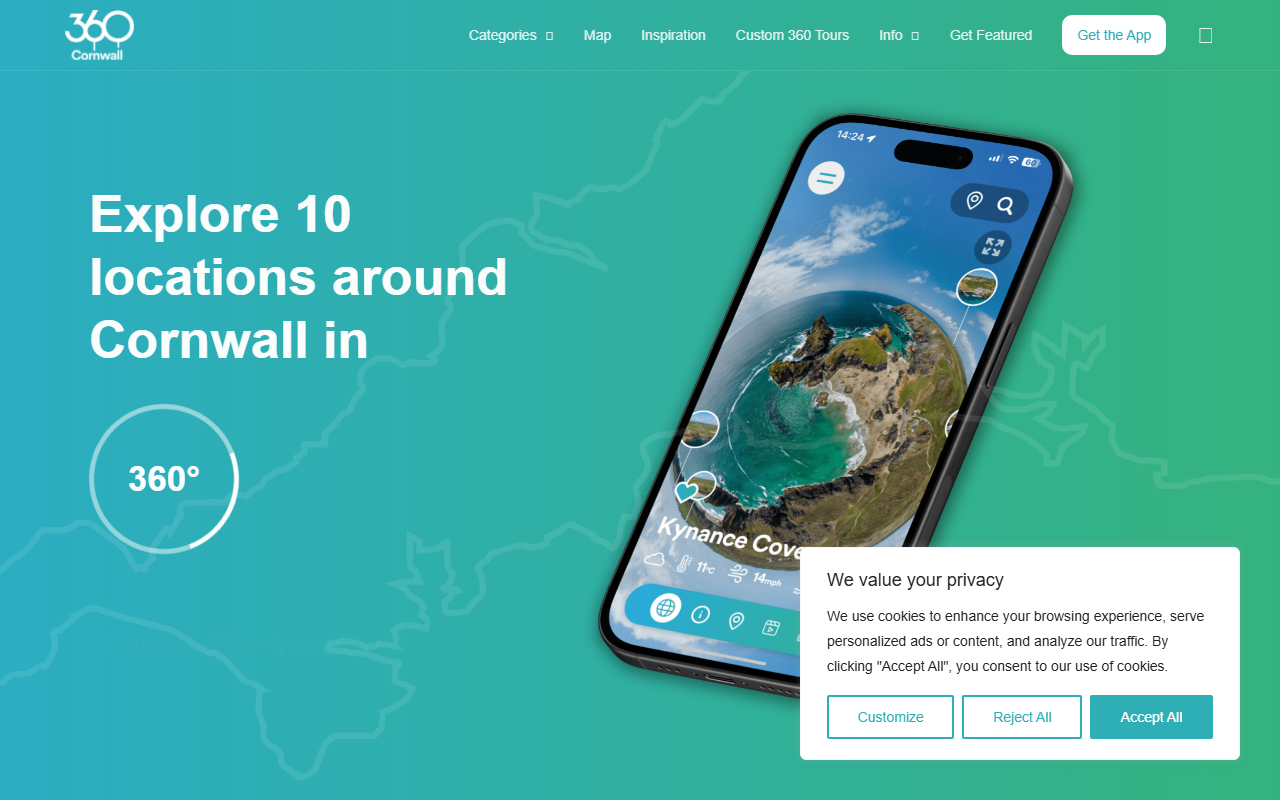 360cornwall.com screenshot