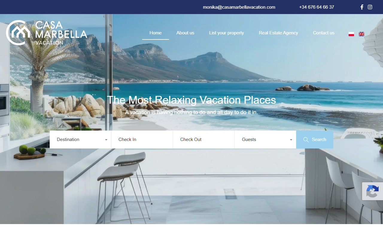 360costarentals.com screenshot