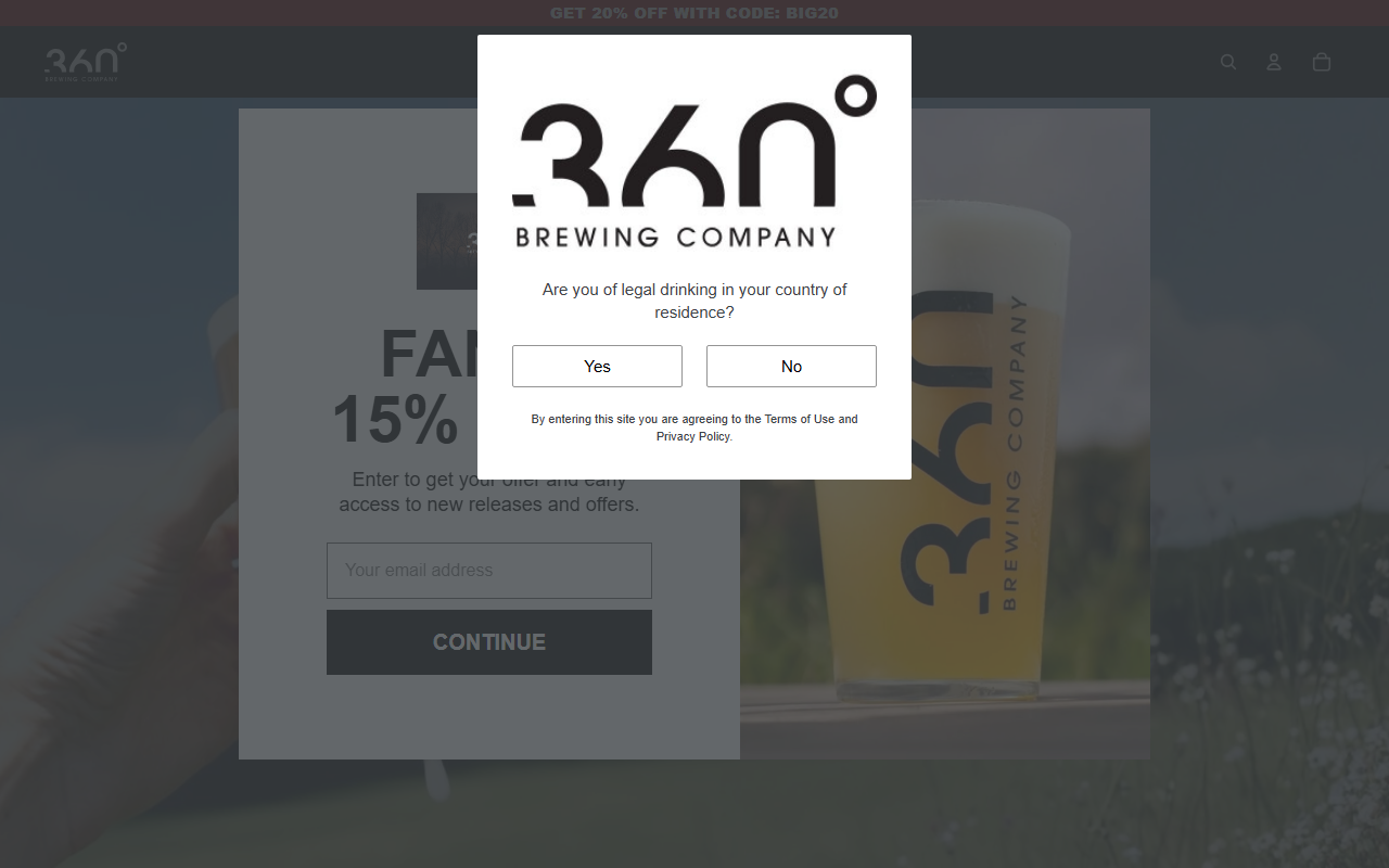 360degreebrewing.com screenshot