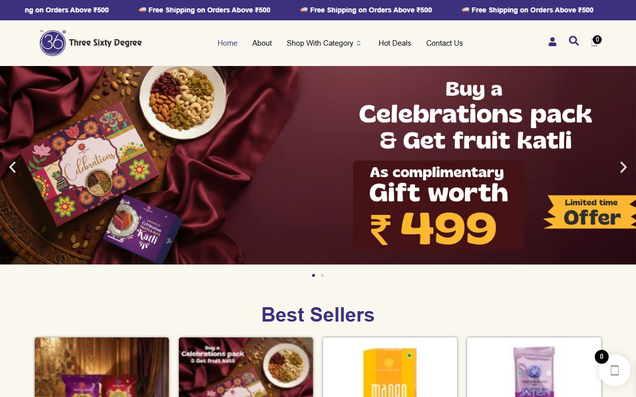 360degreefood.com screenshot
