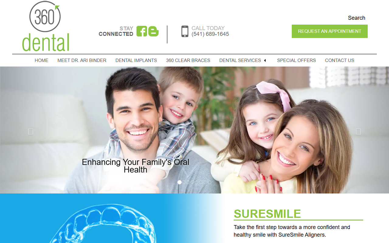 360dentalgroup.com screenshot