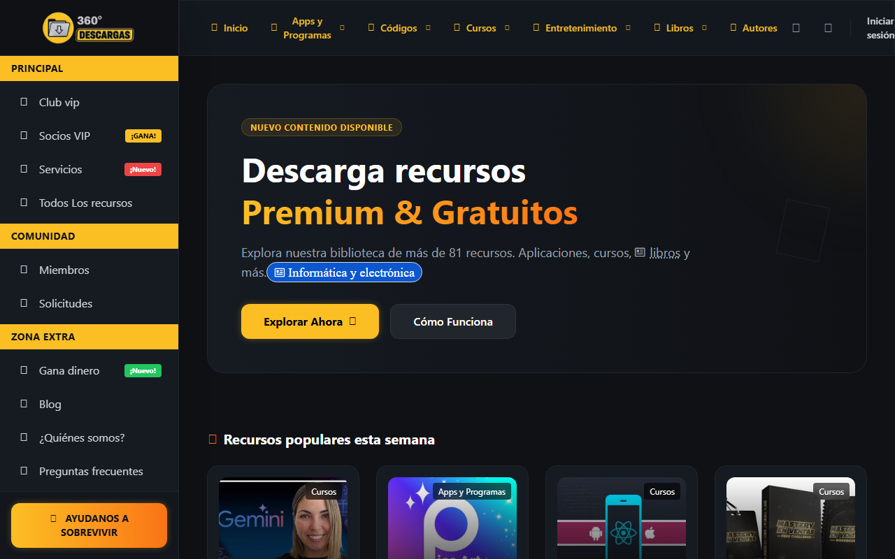 360descargas.com screenshot
