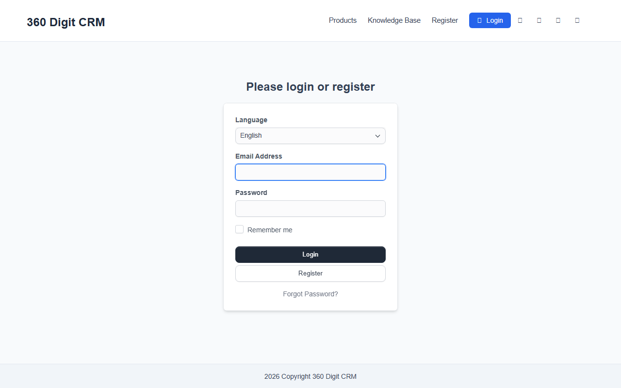360digitcrm.com screenshot
