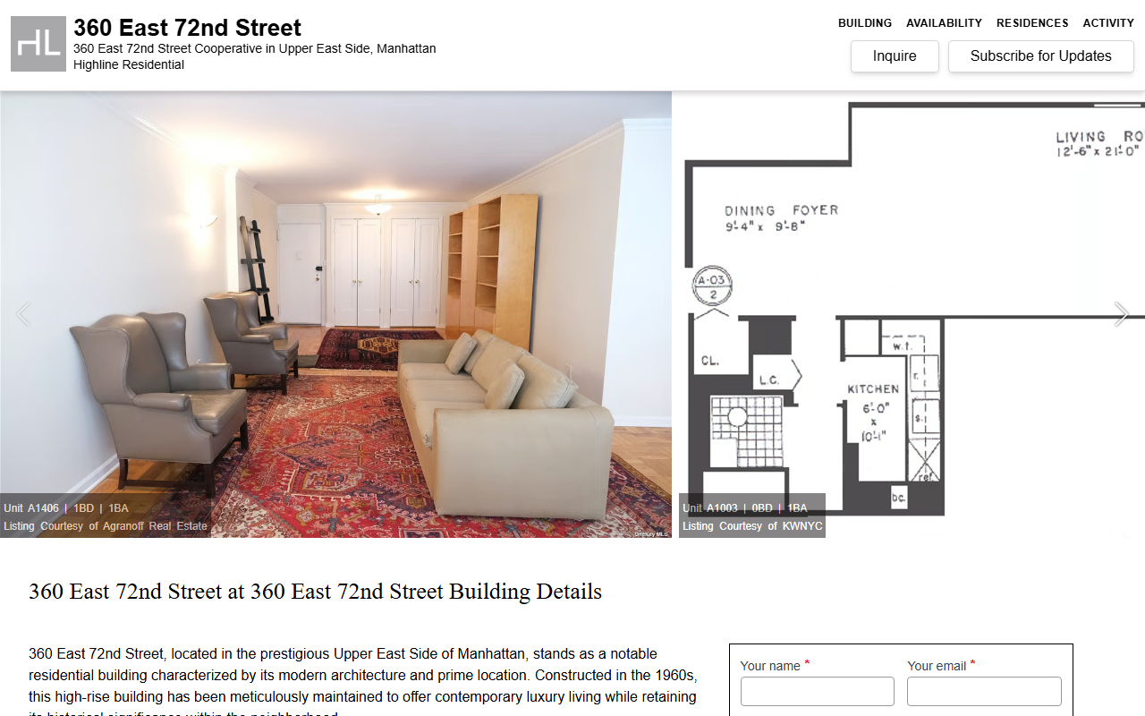 360east72nd.com screenshot