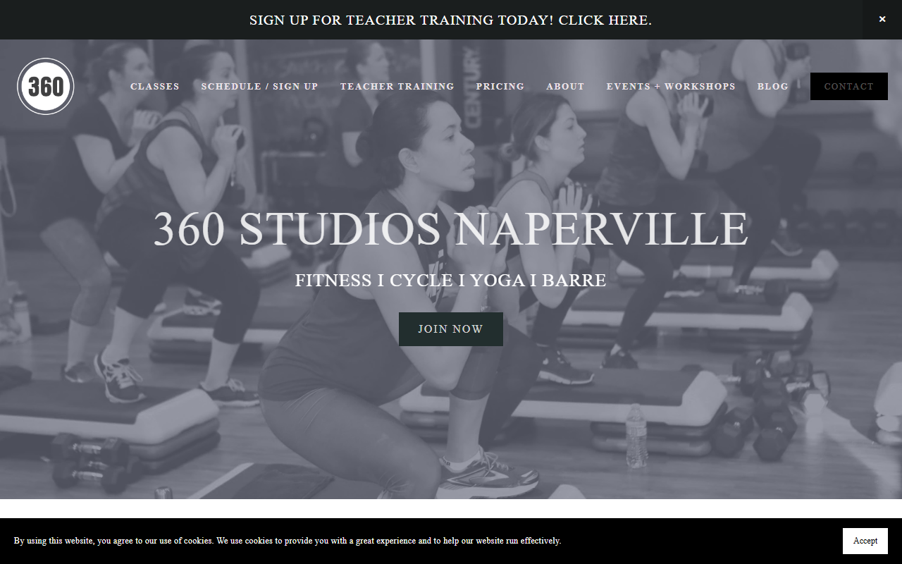 360fitnaperville.com screenshot
