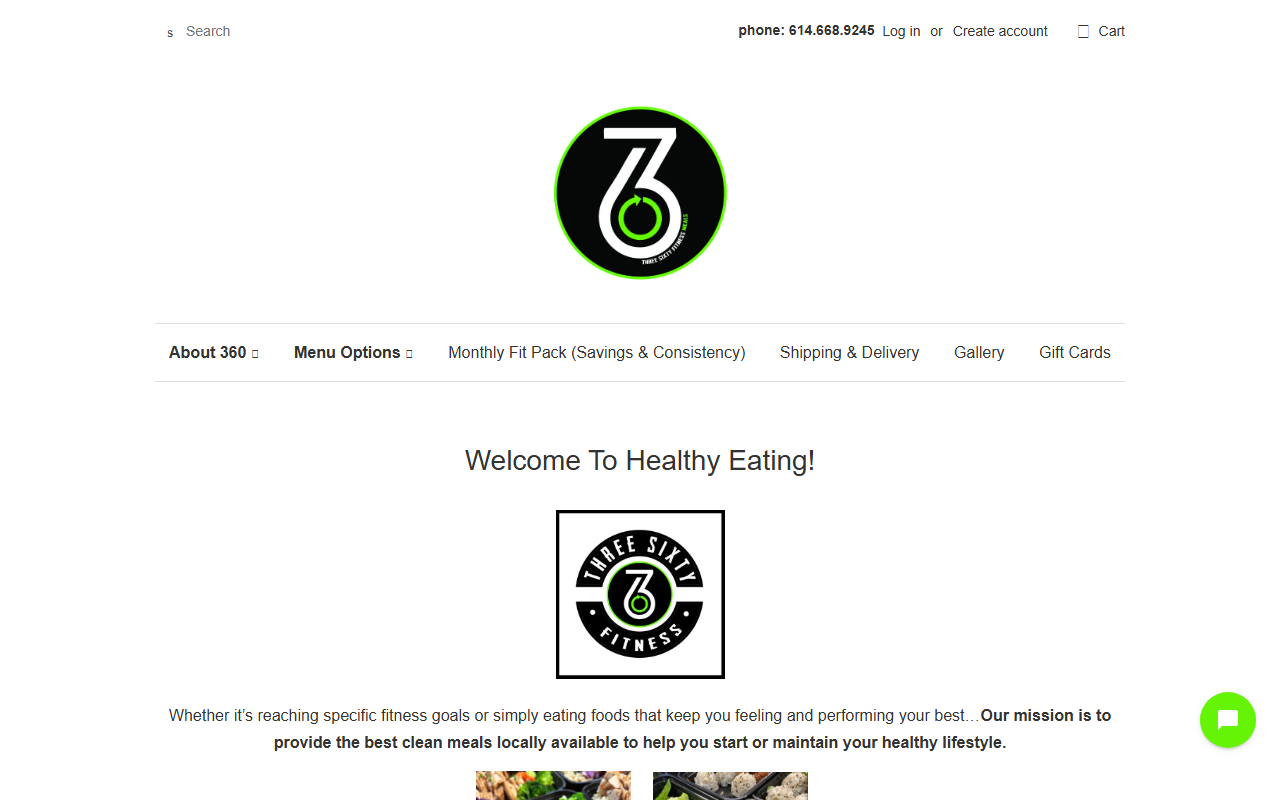 360fitnessmeals.com screenshot