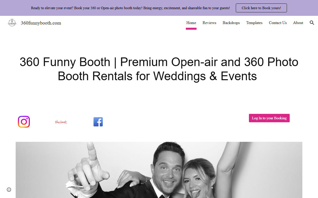 360funnybooth.com screenshot