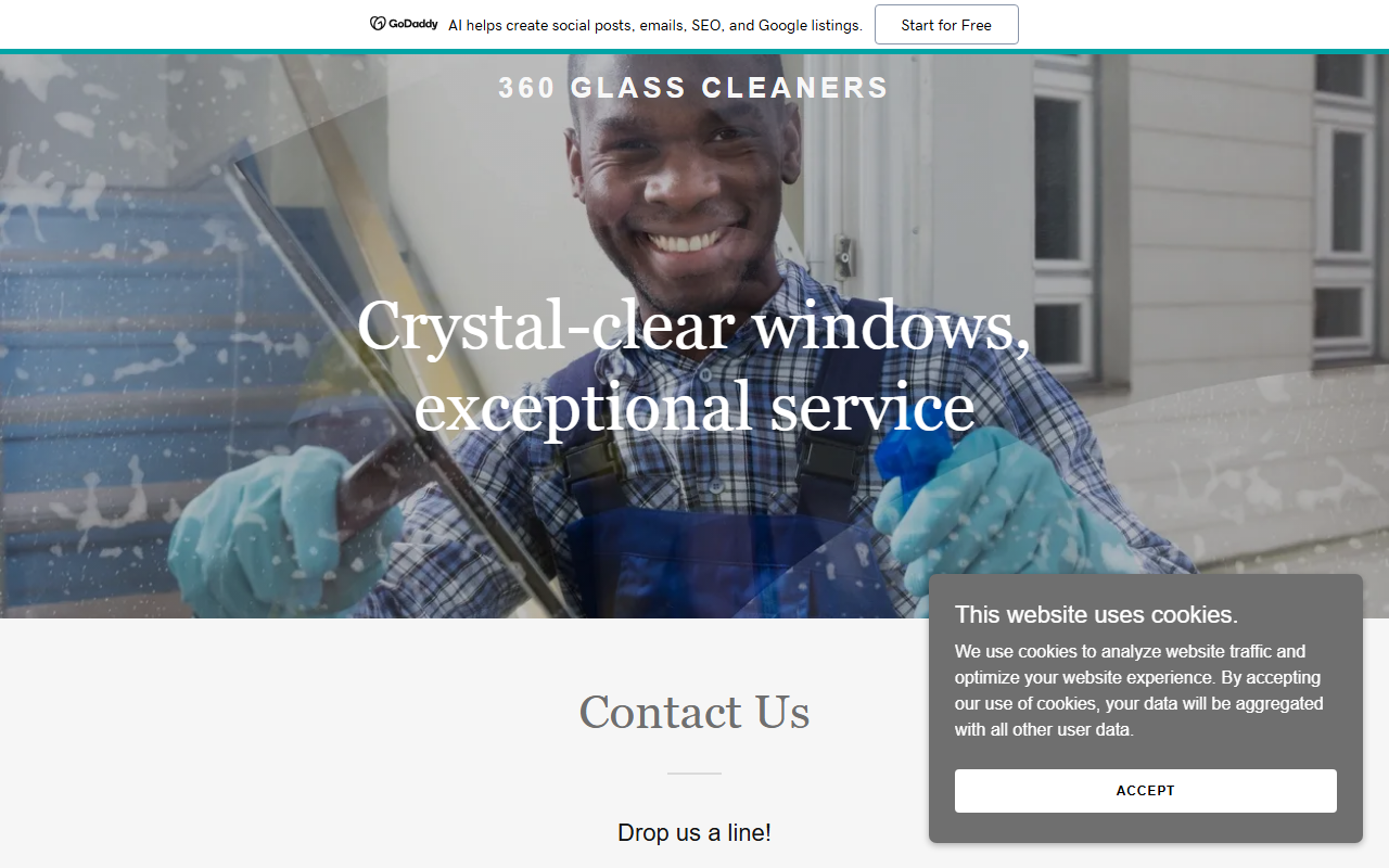 360glasscleaners.com screenshot