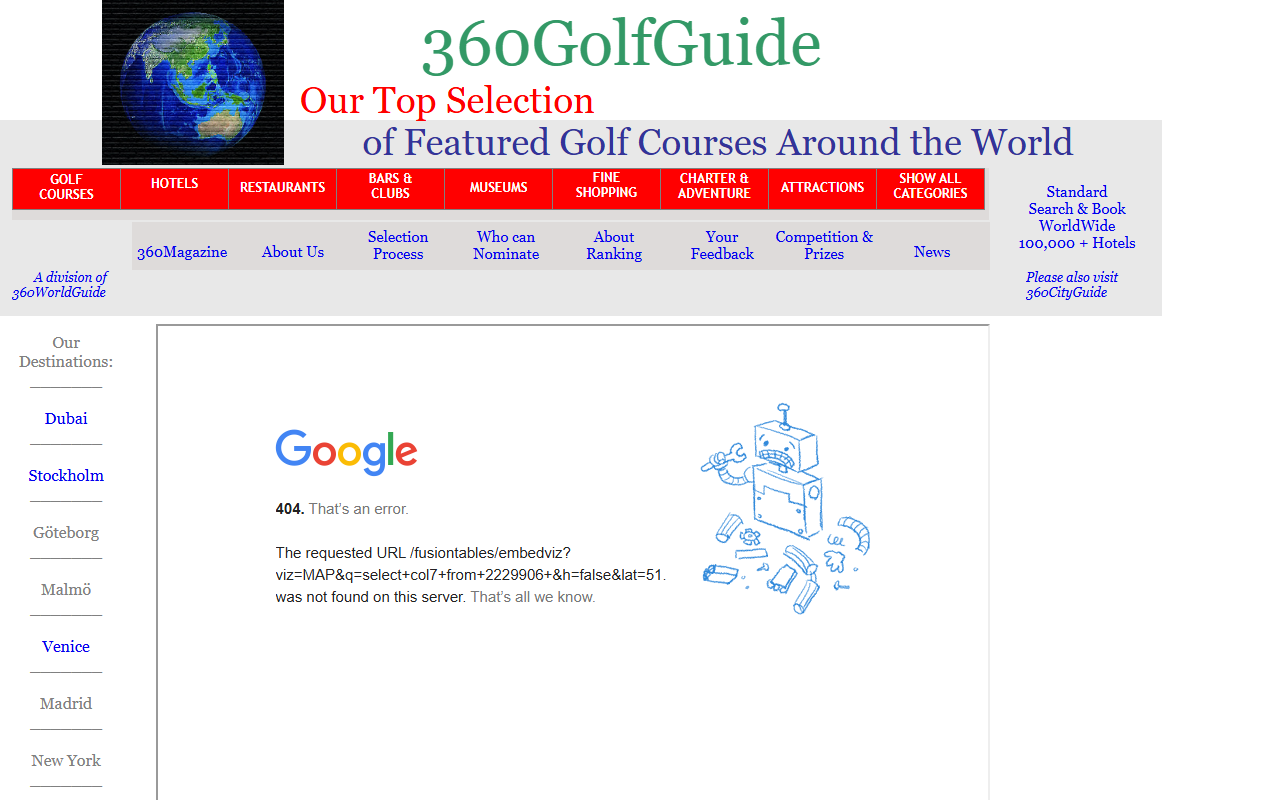 360golfguide.com screenshot