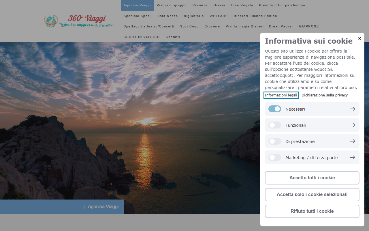 360gradiviaggi.com screenshot