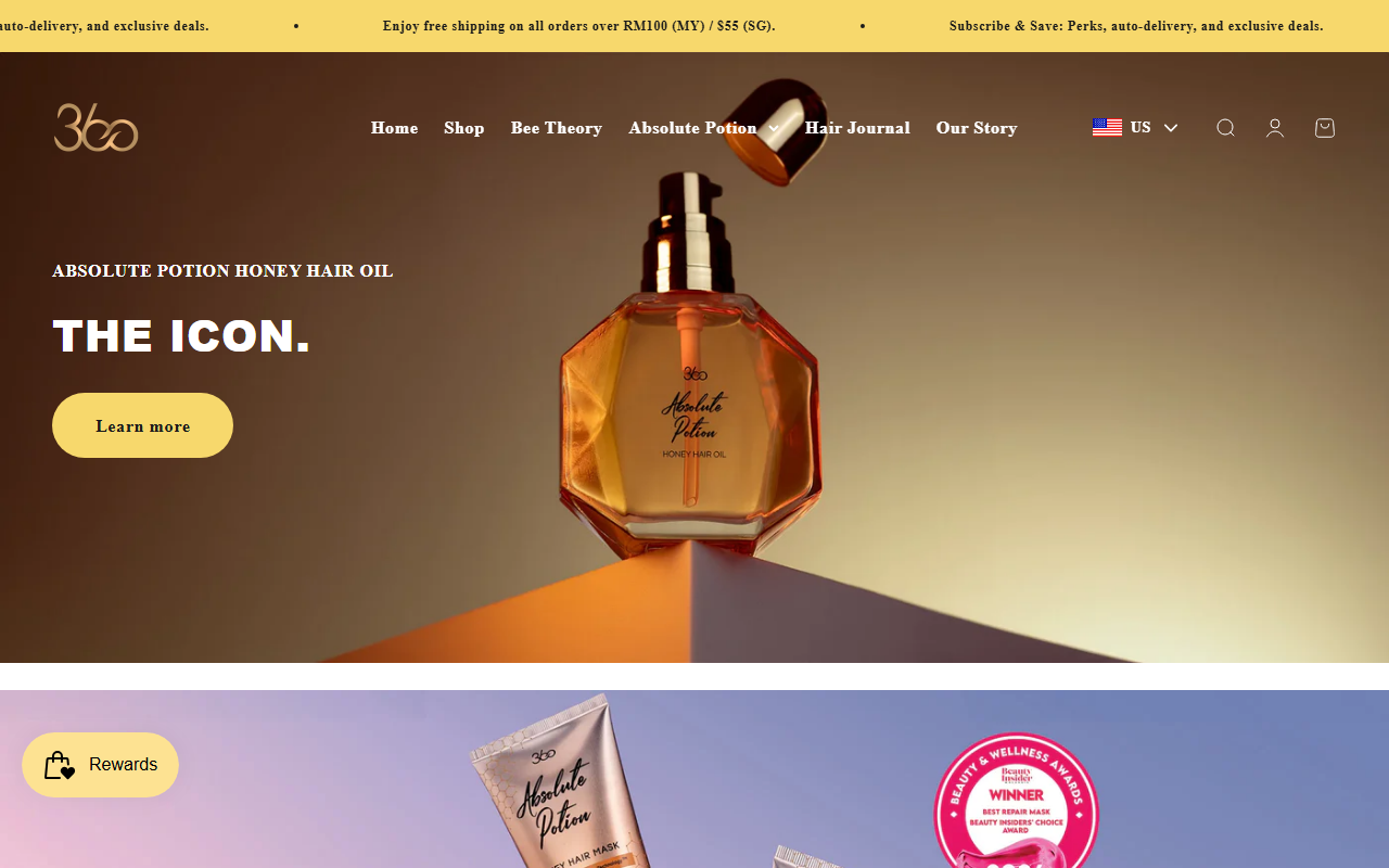 360haircare.com screenshot