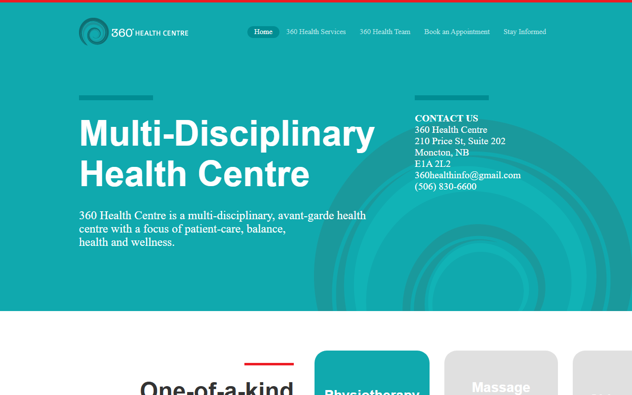 360healthcentre.com screenshot