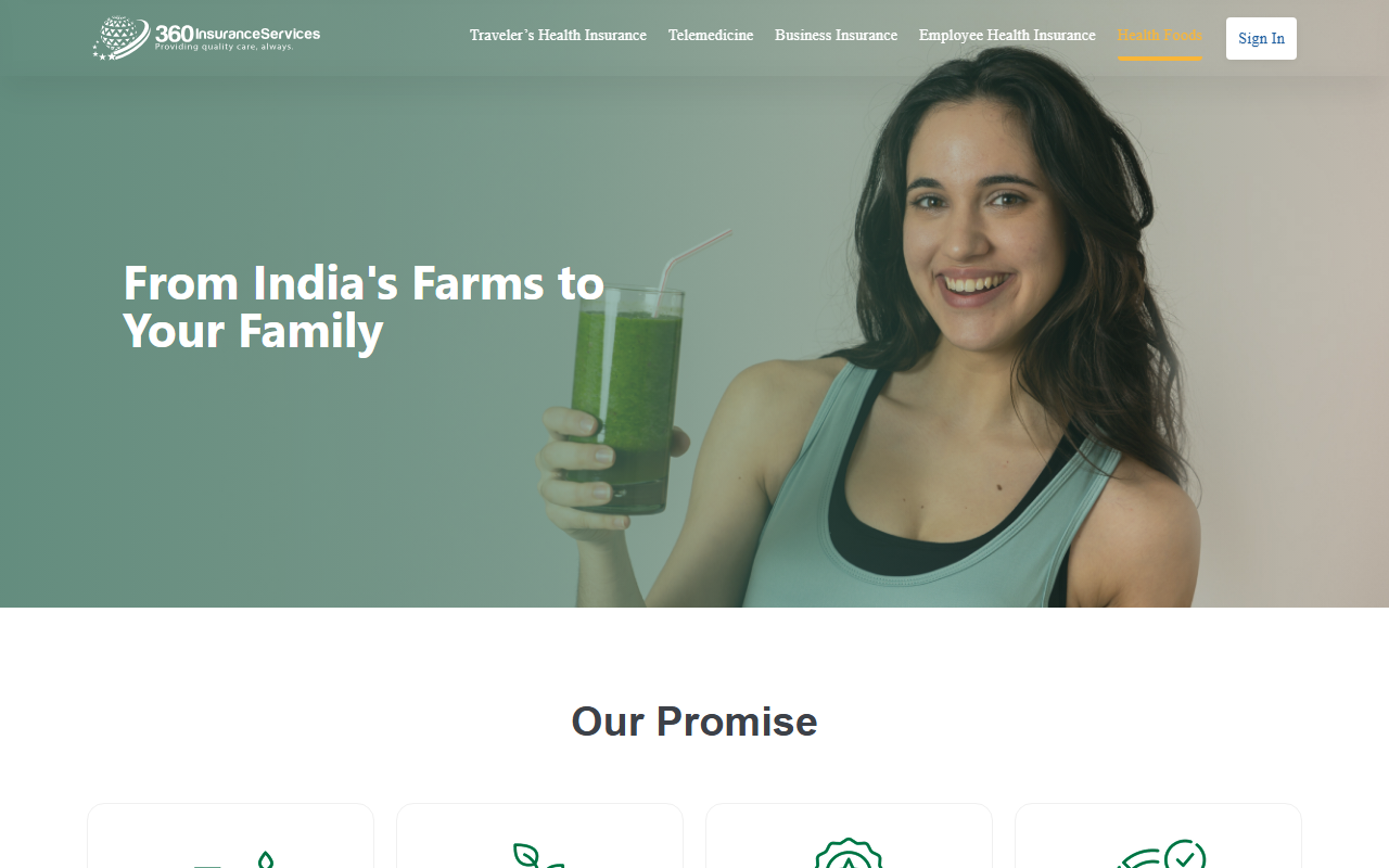 360healthfoods.com screenshot