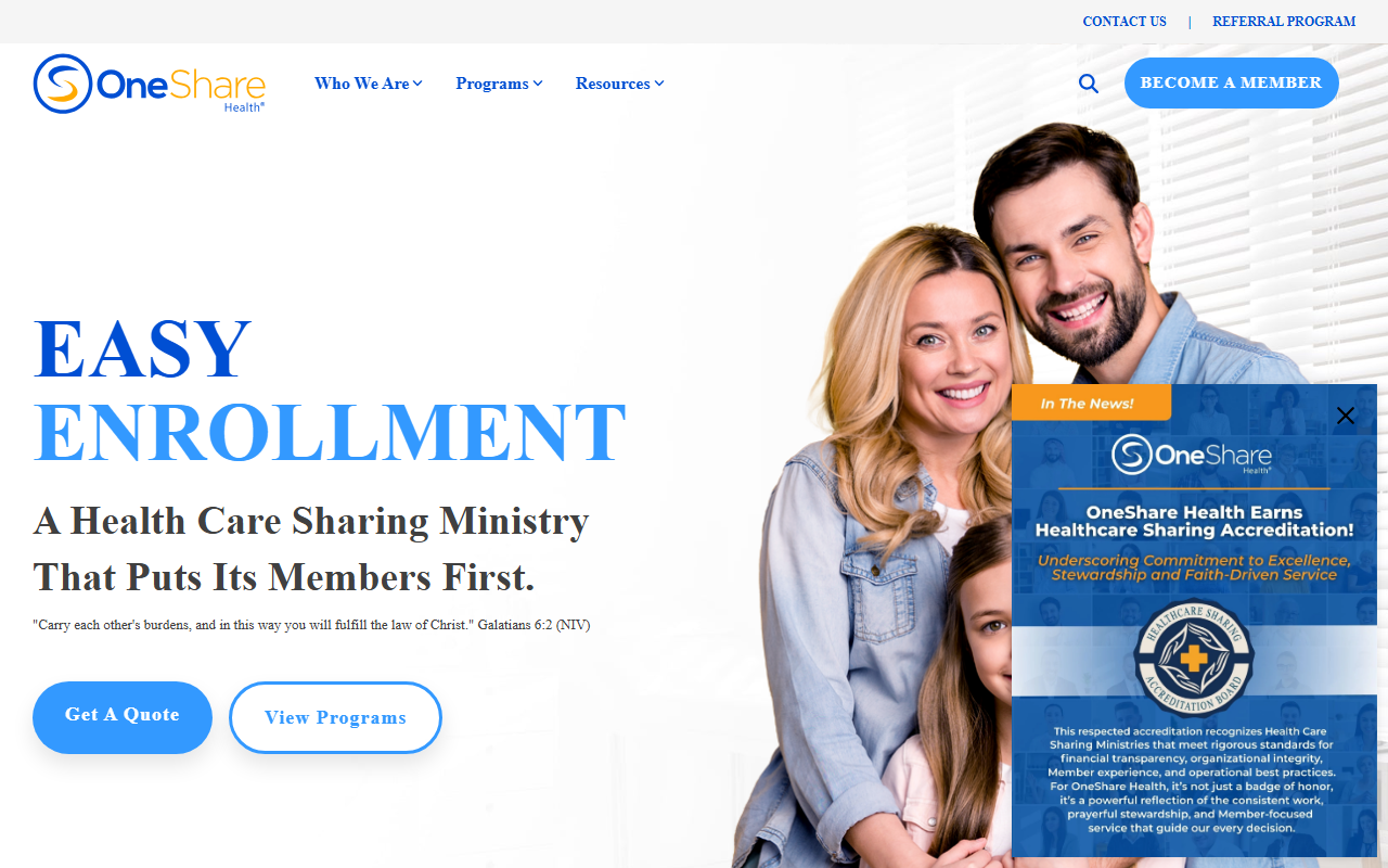 360healthsharing.com screenshot
