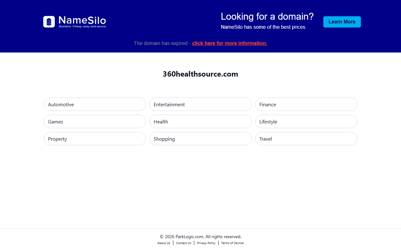 360healthsource.com screenshot