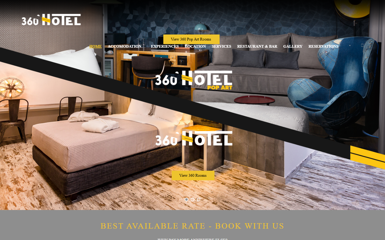 360hotelathens.com screenshot