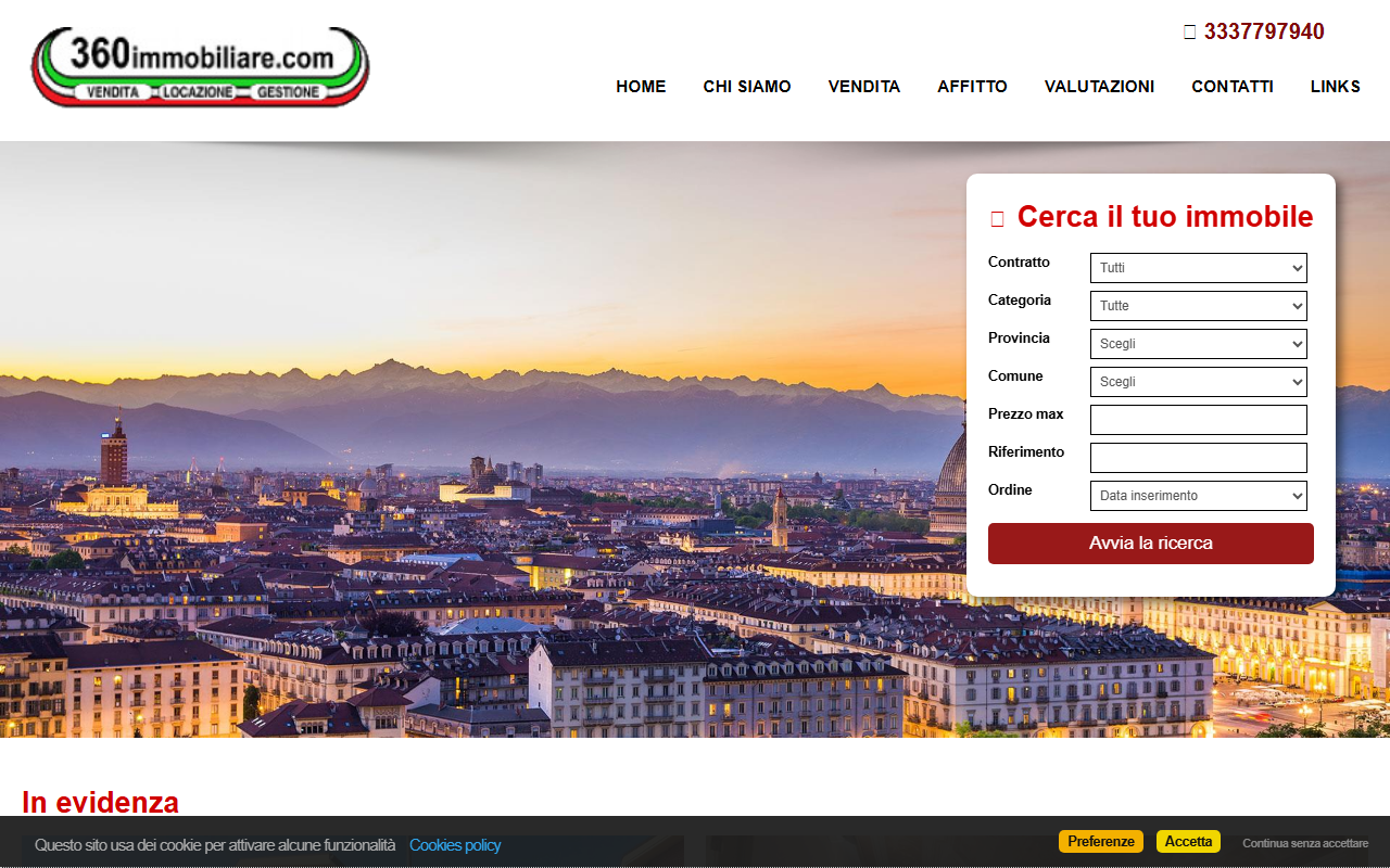 360immobiliare.com screenshot